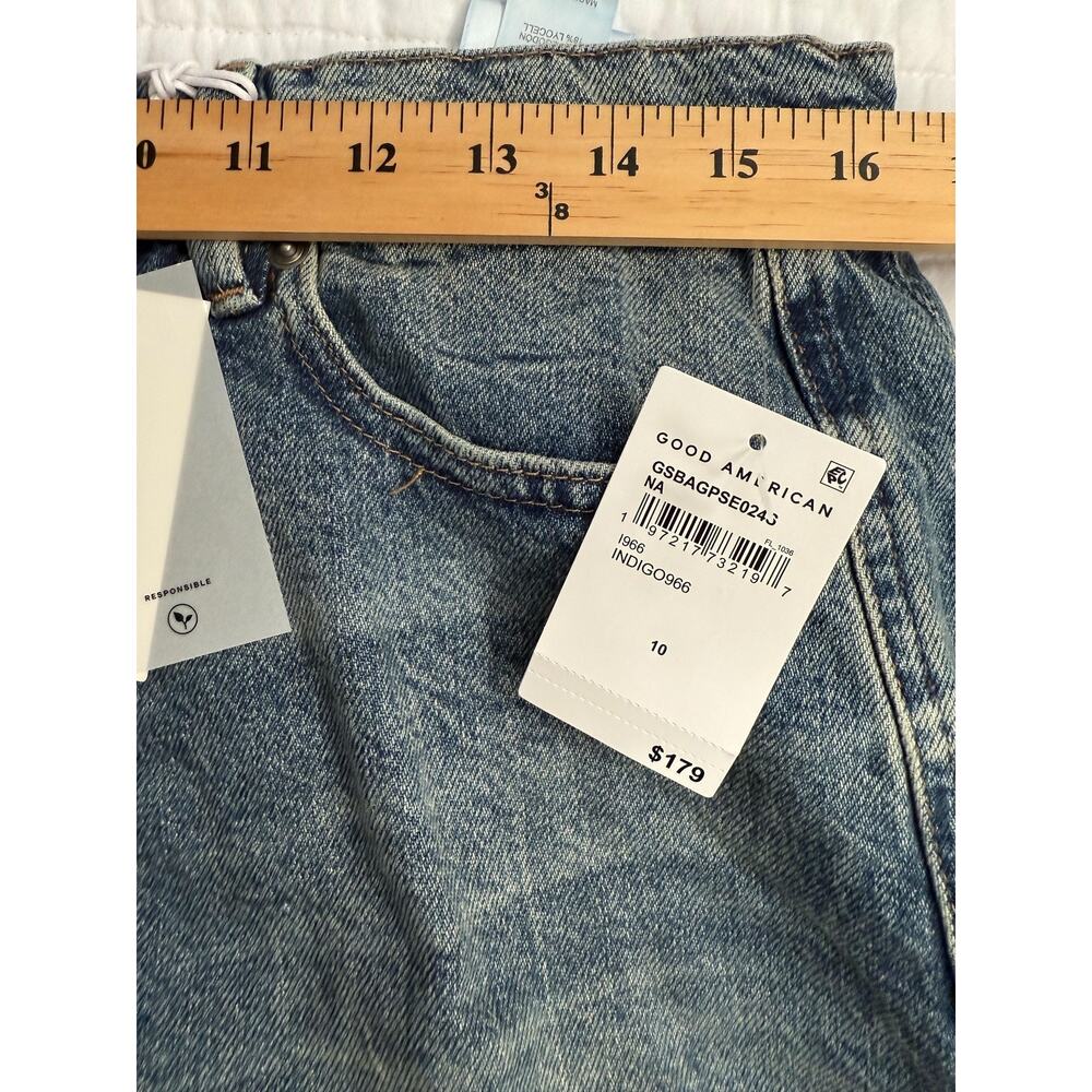 Good American Jeans Women's 10/30 Blue Good Extreme Barrel High Rise NWT - Picture 10 of 12